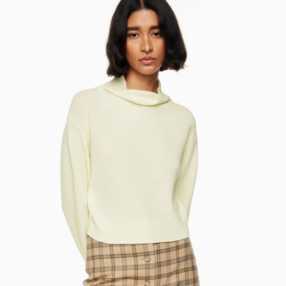 Aritzia Montpellier Waist Turtleneck- Cropped Merino Wool Turtleneck- Small